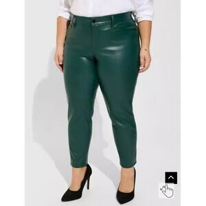 Torrid Perfect Skinny Faux Leather Pant 18T Women’s Botanical Garden Green